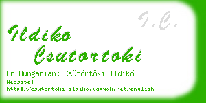 ildiko csutortoki business card